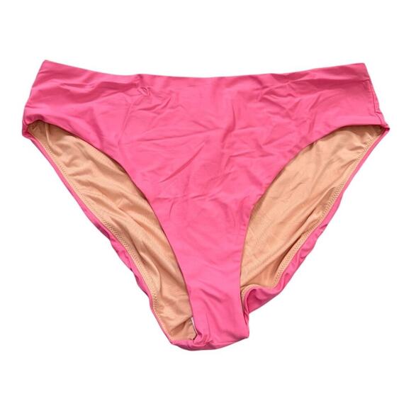 NEW J. Crew Women’s Plus 2X High-rise‎ Bikini Bottom In Pink NWT - Picture 2 of 6